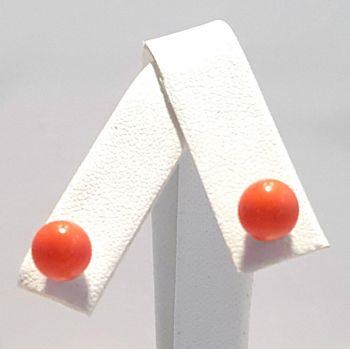 Opaque Ball Earrings 6mm